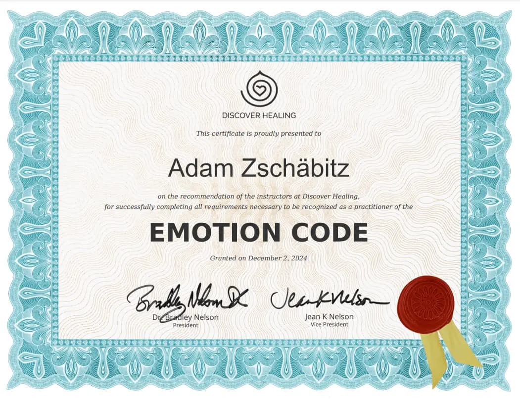 Emotion Code Certificate