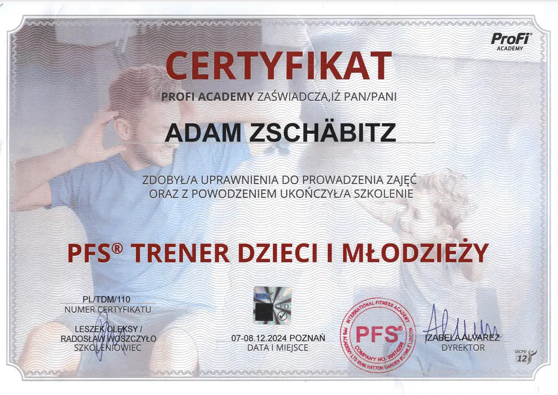PFS Youth and Children's Trainer Certificate